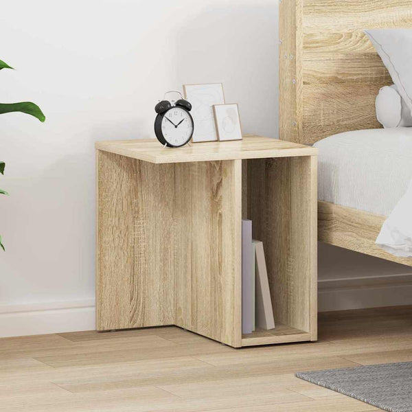Bijzettafel 2 Pcs 37 X 32 X 40 Cm Bewerkt Hout
