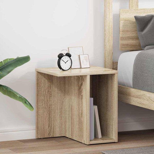 Bijzettafel 2 Pcs 37 X 32 X 40 Cm Bewerkt Hout