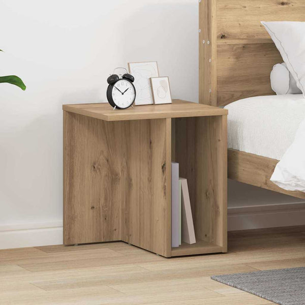 Bijzettafel 2 Pcs 37 X 32 X 40 Cm Bewerkt Hout