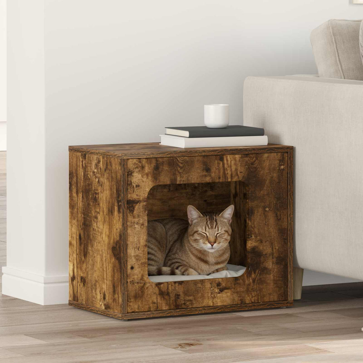 Kattenhuis 51 X 30 X 42,5 Cm Bewerkt Hout