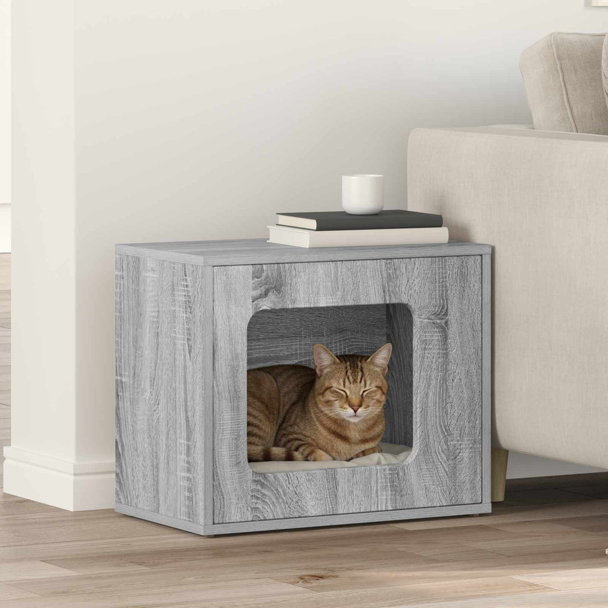 Kattenhuis 51 X 30 X 42,5 Cm Bewerkt Hout