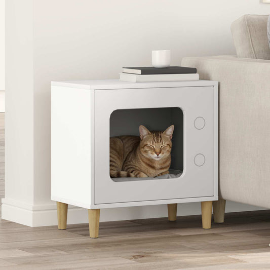 Kattenhuis 51 X 30 X 52 Cm Bewerkt Hout