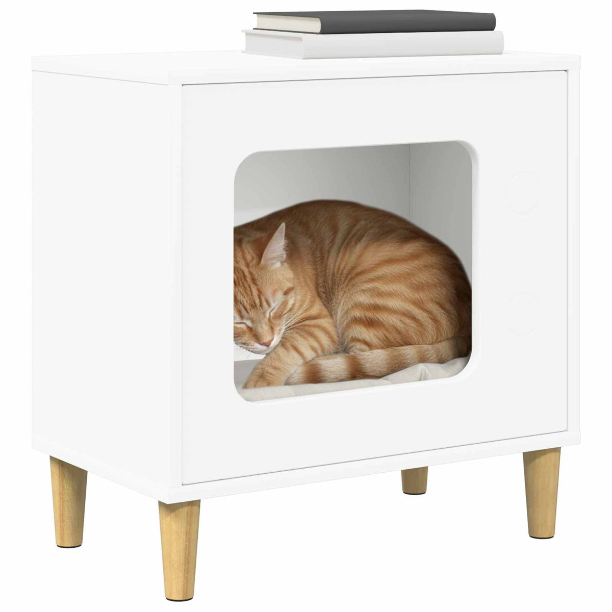 Kattenhuis 51 X 30 X 52 Cm Bewerkt Hout