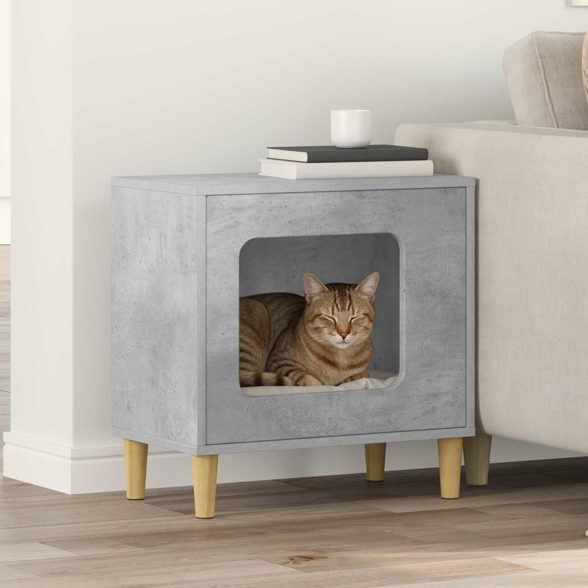 Kattenhuis 51 X 30 X 52 Cm Bewerkt Hout