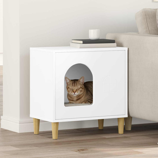 Kattenhuis 51 X 30 X 52 Cm Bewerkt Hout