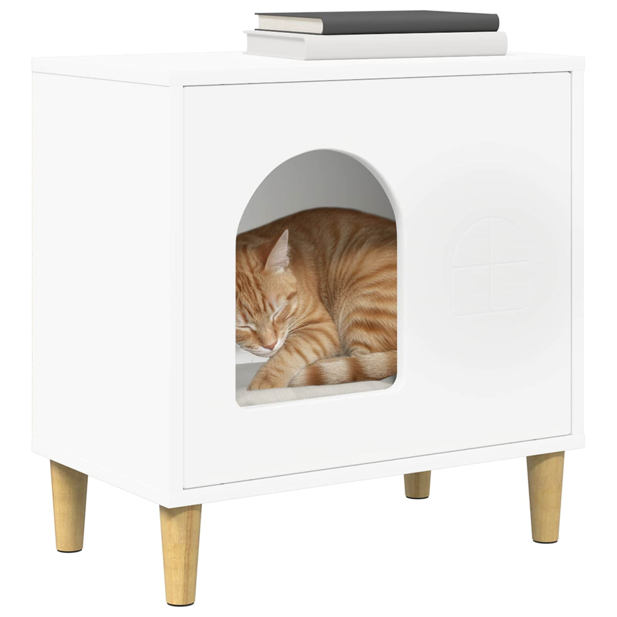 Kattenhuis 51 X 30 X 52 Cm Bewerkt Hout