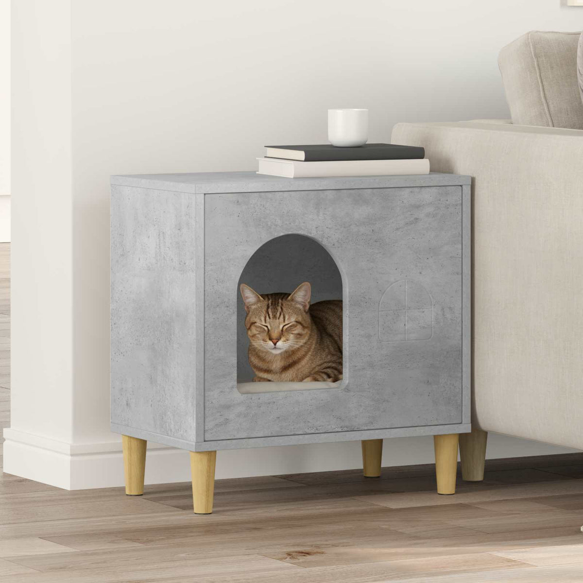 Kattenhuis 51 X 30 X 52 Cm Bewerkt Hout
