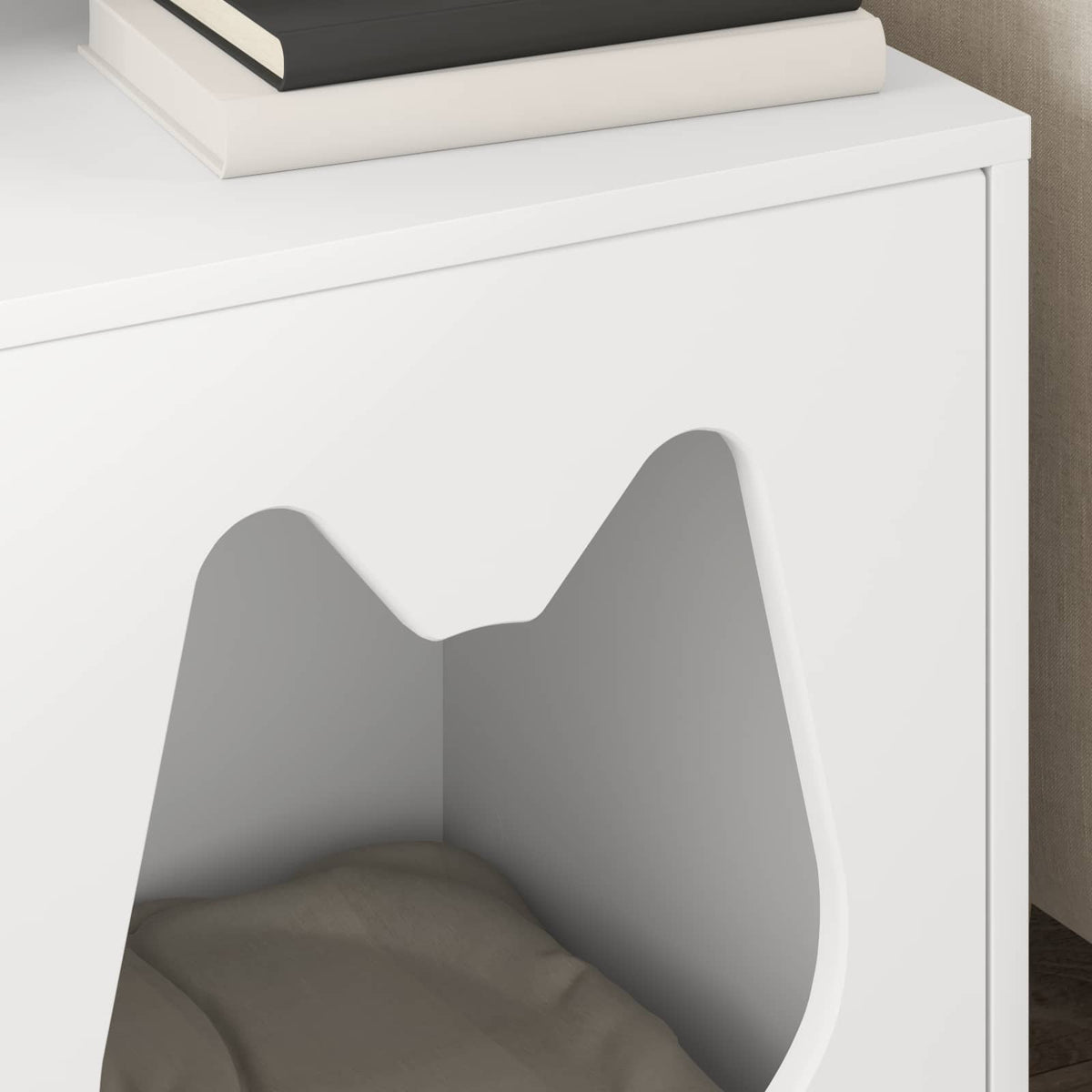 Kattenhuis 42,5 X 40 X 53,5 Cm Bewerkt Hout
