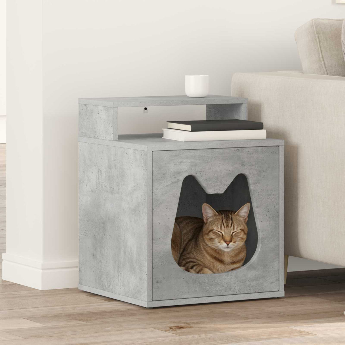 Kattenhuis 42,5 X 40 X 53,5 Cm Bewerkt Hout
