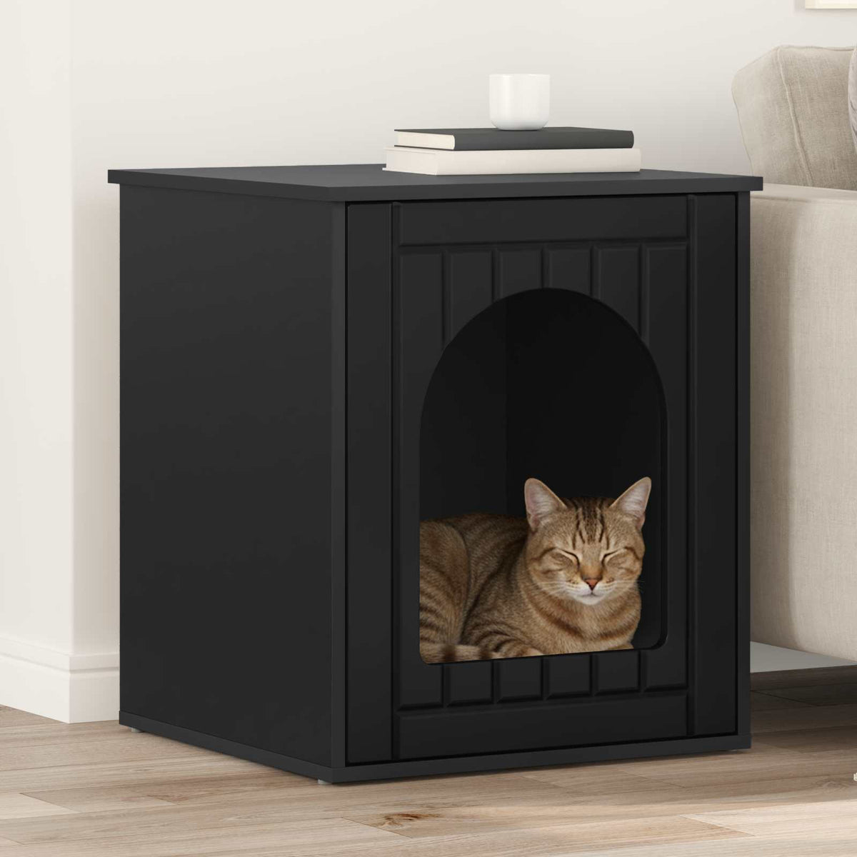 Kattenhuis 53 X 52 X 62 Cm Bewerkt Hout