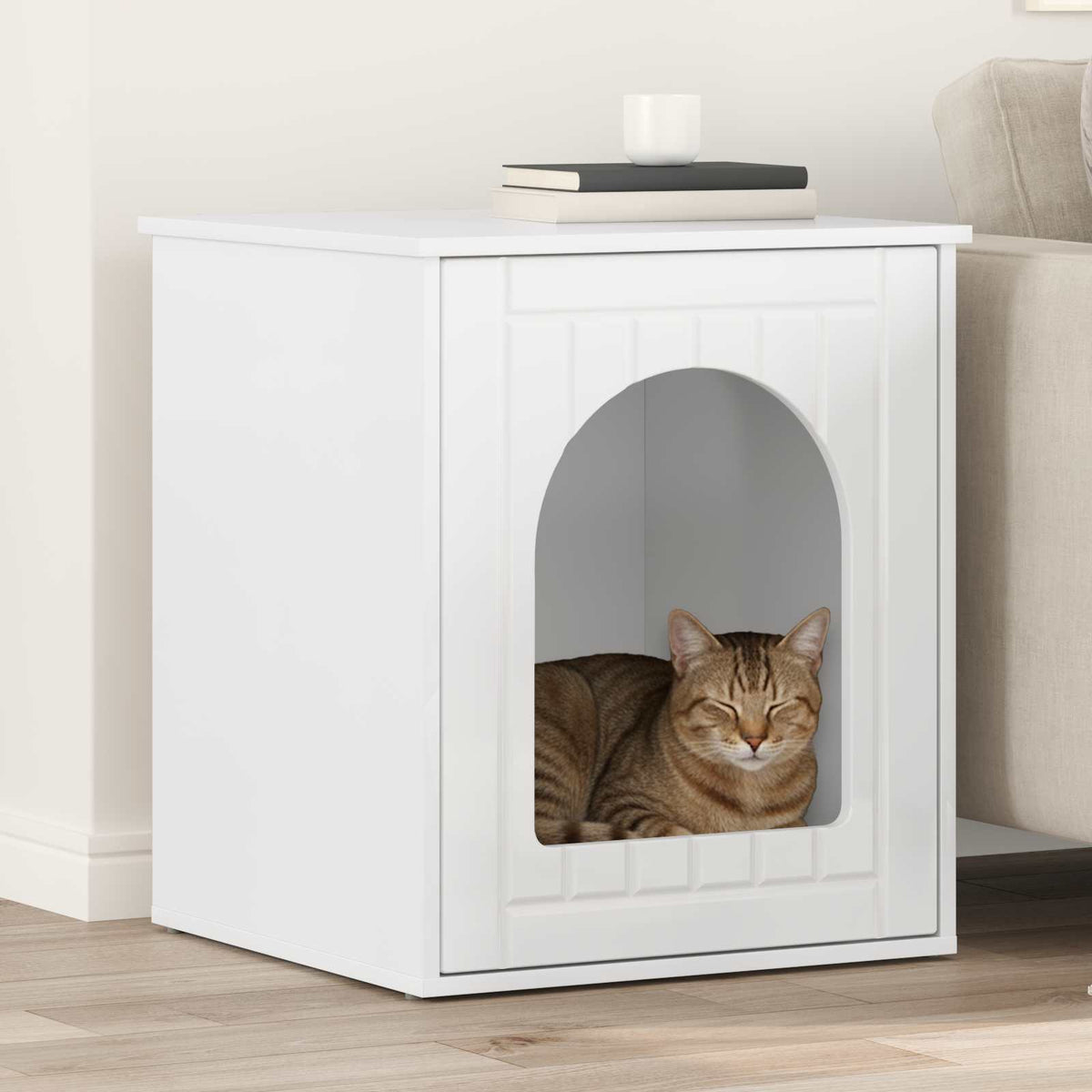 Kattenhuis 53 X 52 X 62 Cm Bewerkt Hout