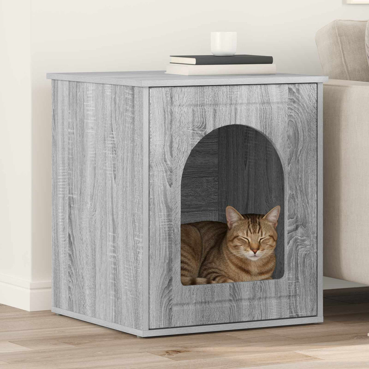 Kattenhuis 53 X 52 X 62 Cm Bewerkt Hout