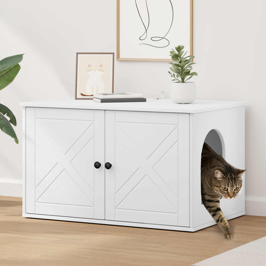 Kattenhuis 85 X 55 X 50,5 Cm Bewerkt Hout
