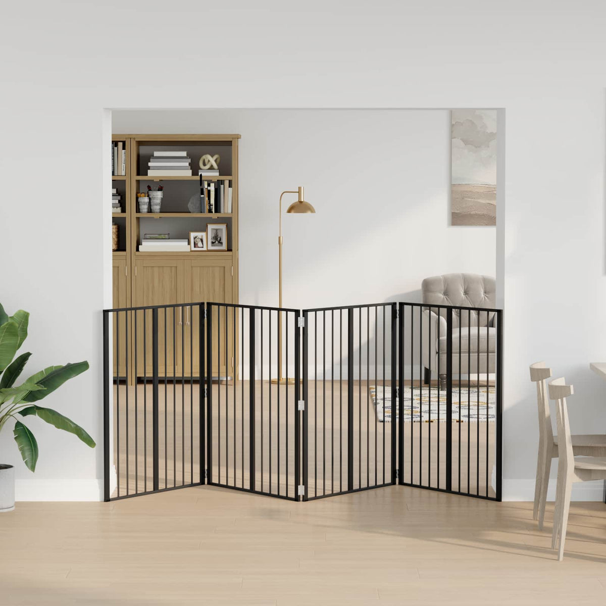 Hondenpoort 6 St Zwart Gegalvaniseerd Staal