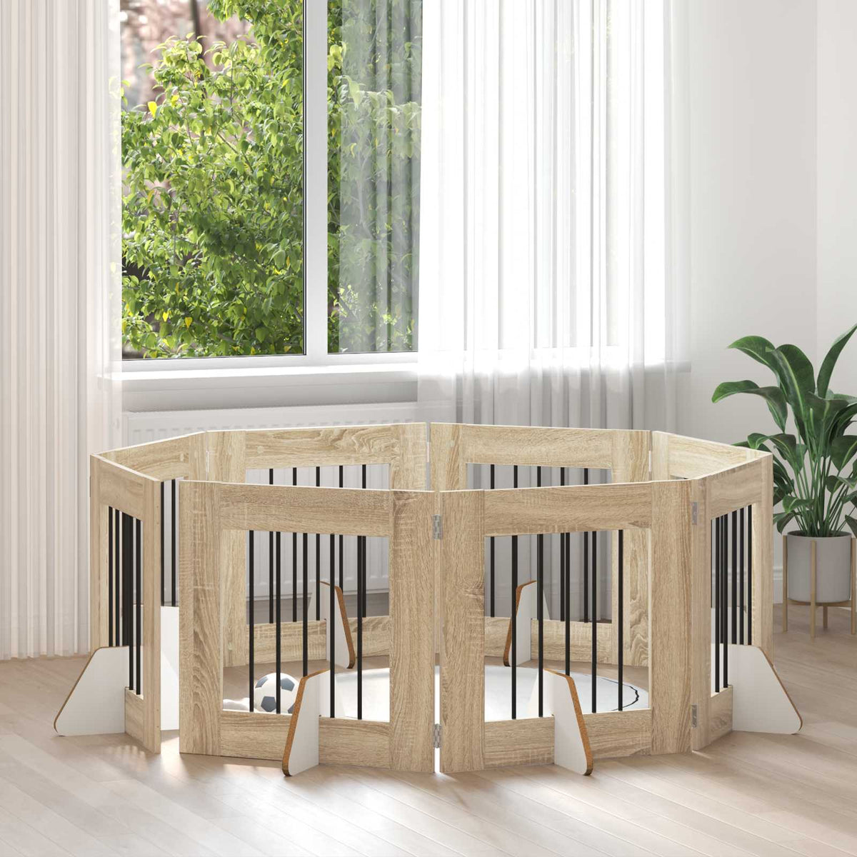 Opvouwbaar Hondenhek Met Standaards 2 St 200,5 Cm