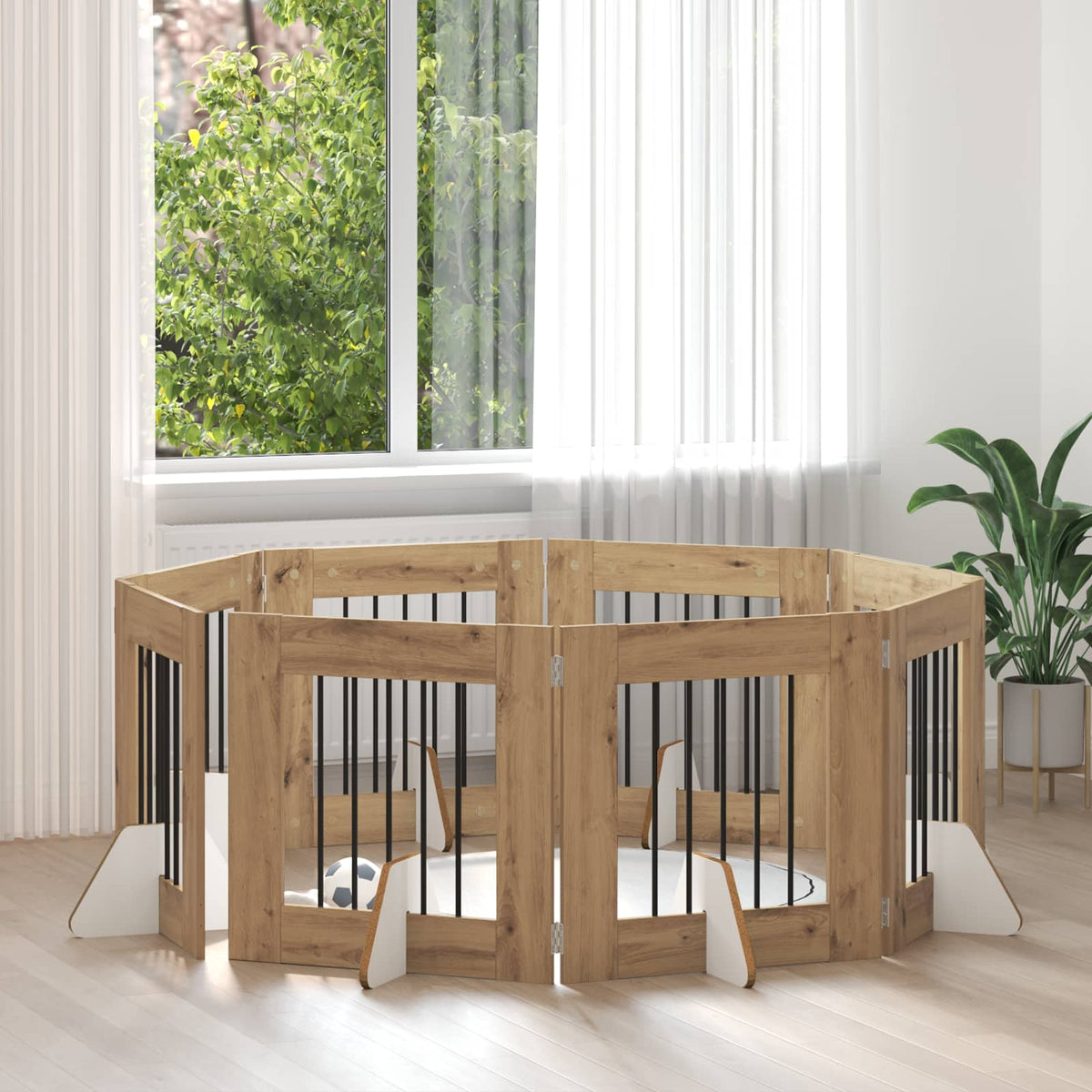 Opvouwbaar Hondenhek Met Standaards 2 St 200,5 Cm