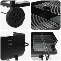 Houtskoolgrill 96,5 X 42,5 X 88,5 Cm Zwart