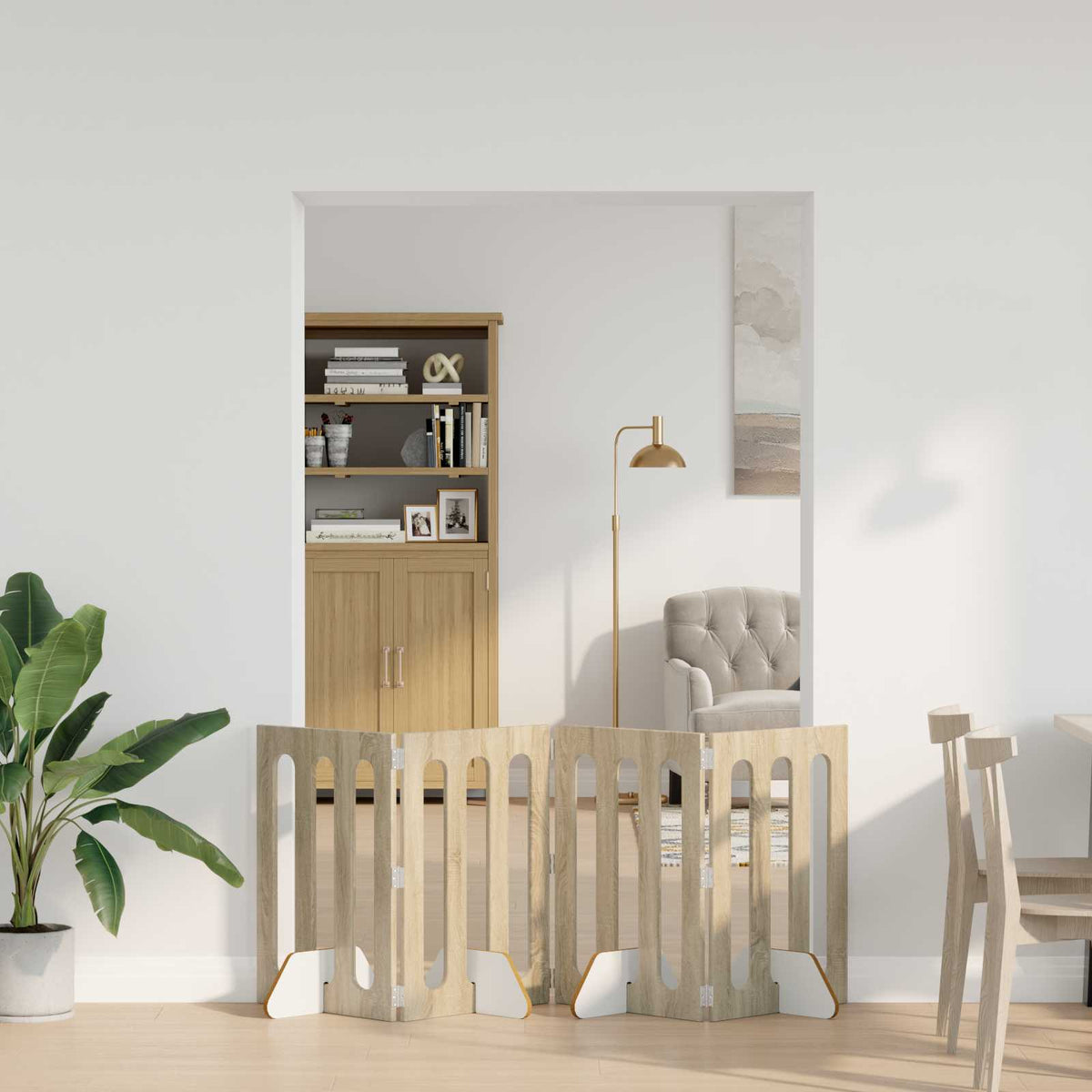 Opvouwbaar Huisdierhek 2 St 100,5 X 38 X Bewerkt Hout