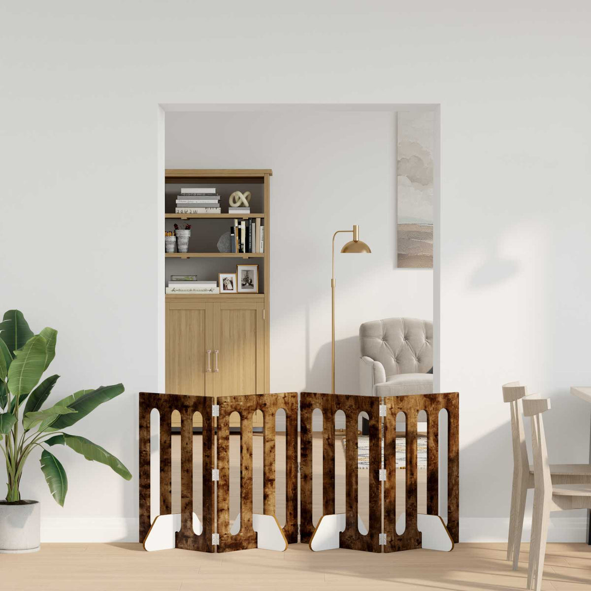 Opvouwbaar Huisdierhek 2 St 100,5 X 38 X Bewerkt Hout