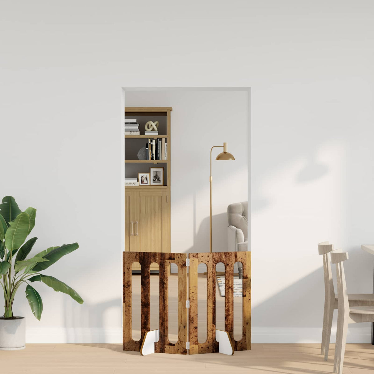 Opvouwbaar Huisdierhek 2 St 100,5 X 38 X Bewerkt Hout