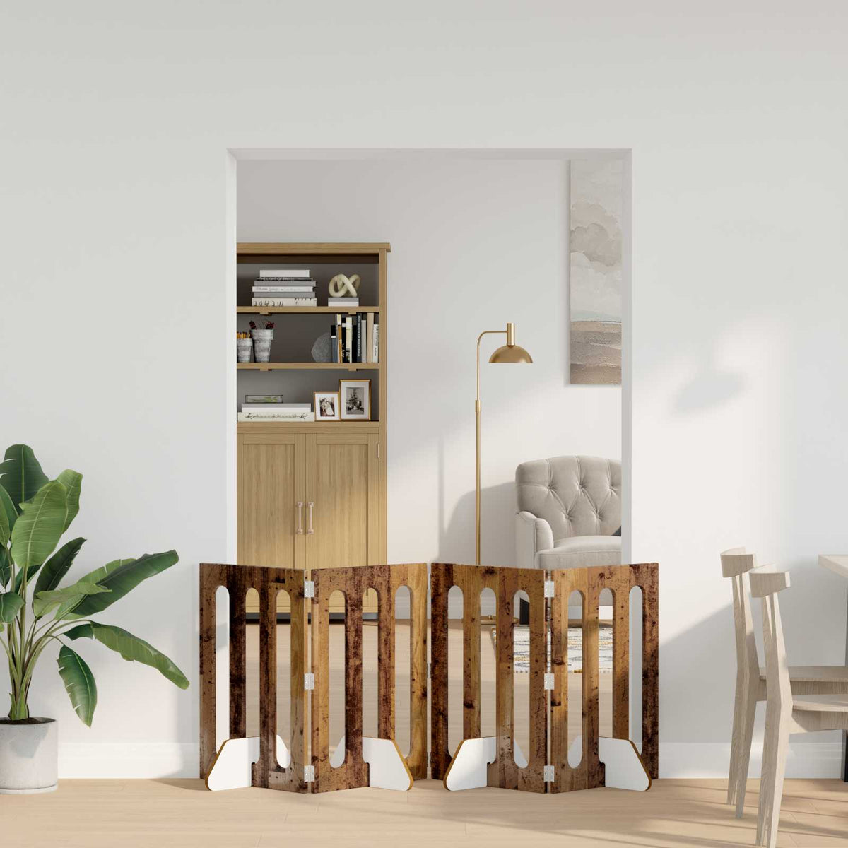 Opvouwbaar Huisdierhek 2 St 100,5 X 38 X Bewerkt Hout