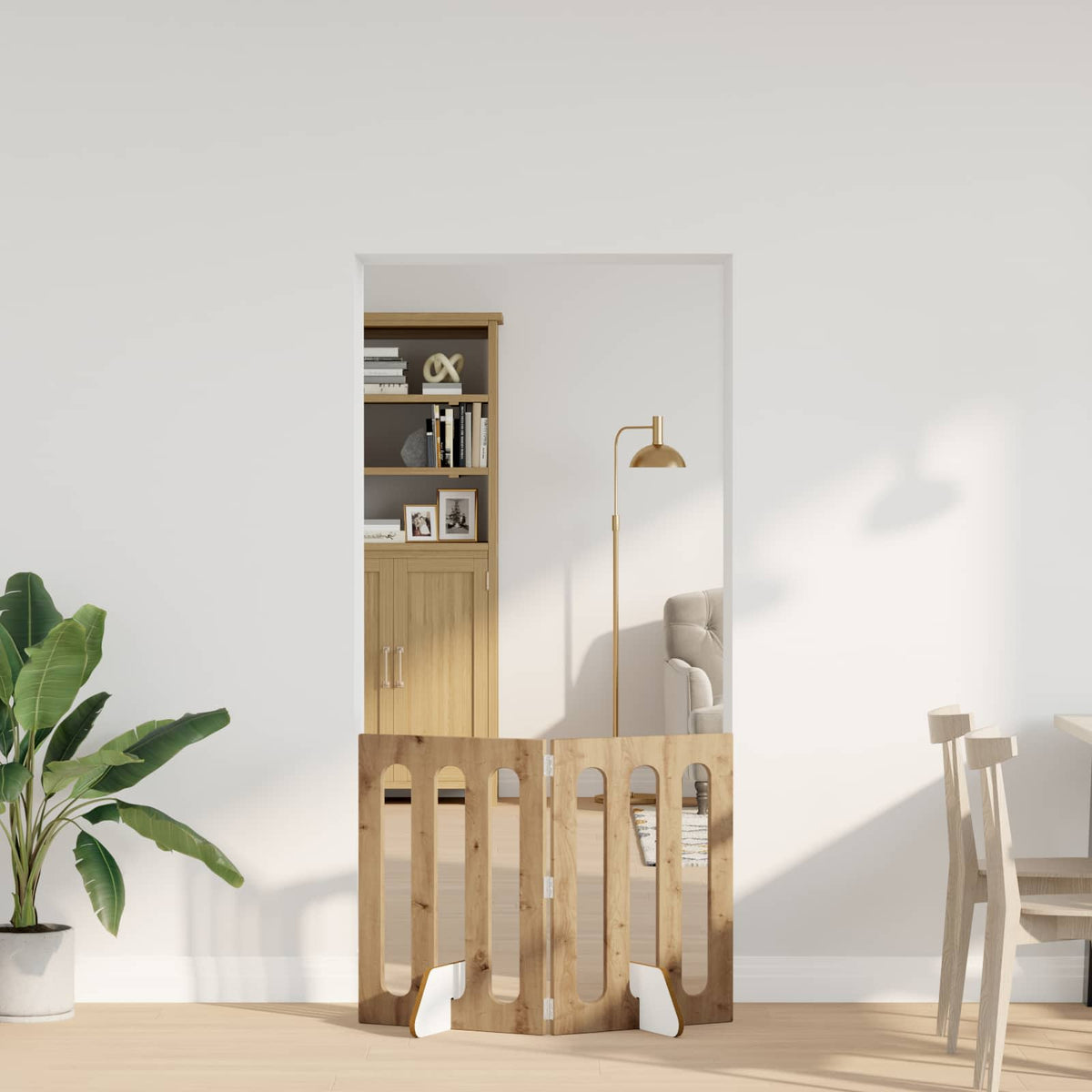 Opvouwbaar Huisdierhek 2 St 100,5 X 38 X Bewerkt Hout