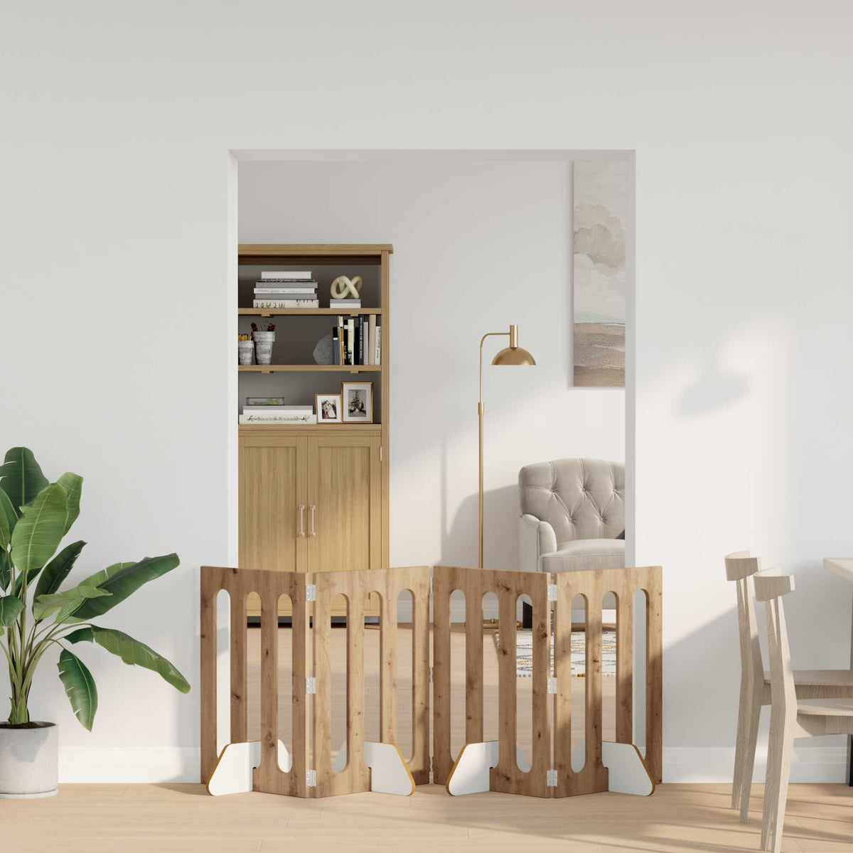 Opvouwbaar Huisdierhek 2 St 100,5 X 38 X Bewerkt Hout