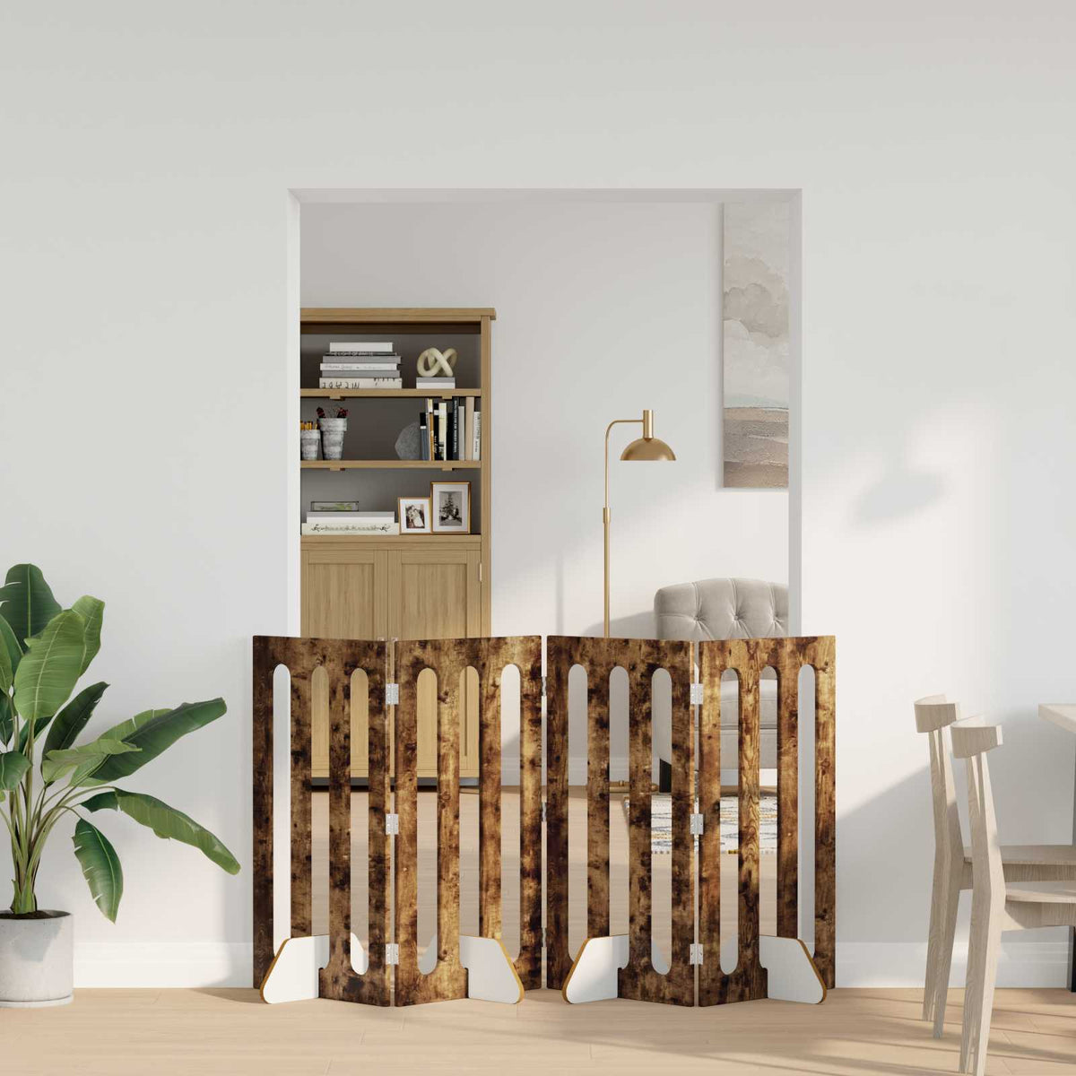 Opvouwbaar Huisdierhek 2 St 100,5 X 38 X Bewerkt Hout