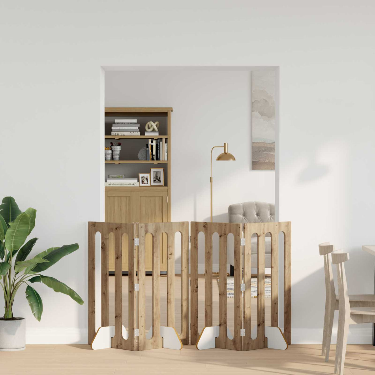 Opvouwbaar Huisdierhek 2 St 100,5 X 38 X Bewerkt Hout