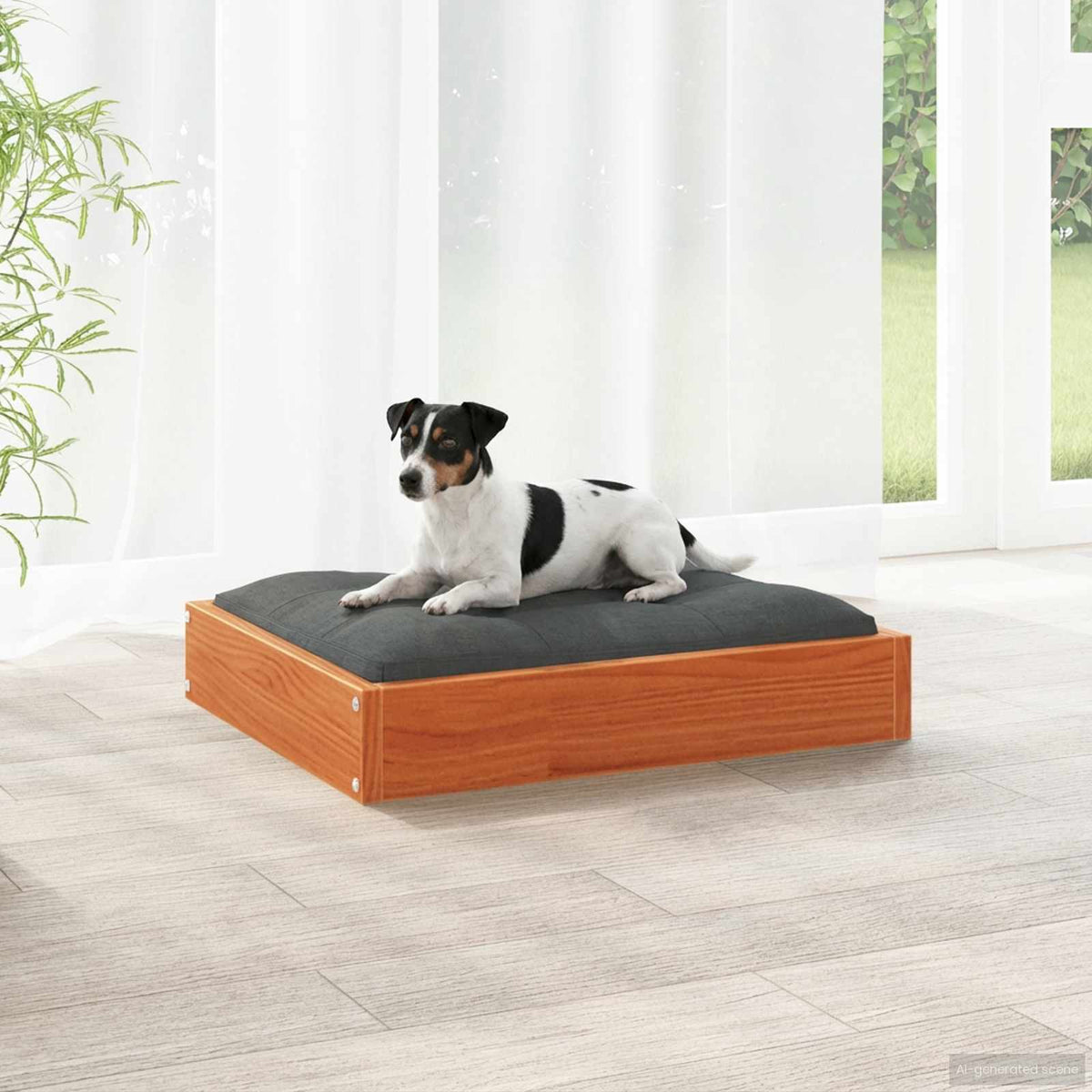 Hondenbed 72 X 54 X 9 Cm Massief Vurenhout