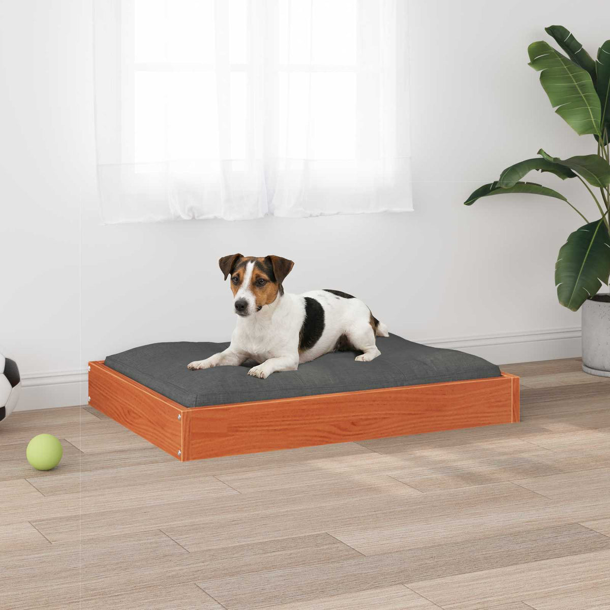 Hondenbed 72 X 54 X 9 Cm Massief Vurenhout