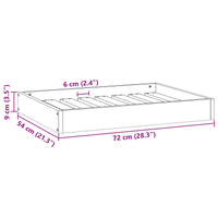 Hondenbed 72 X 54 X 9 Cm Massief Vurenhout