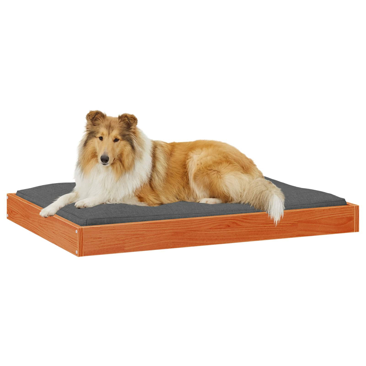 Hondenbed 101,5 X 74 X 9 Cm Massief Vurenhout