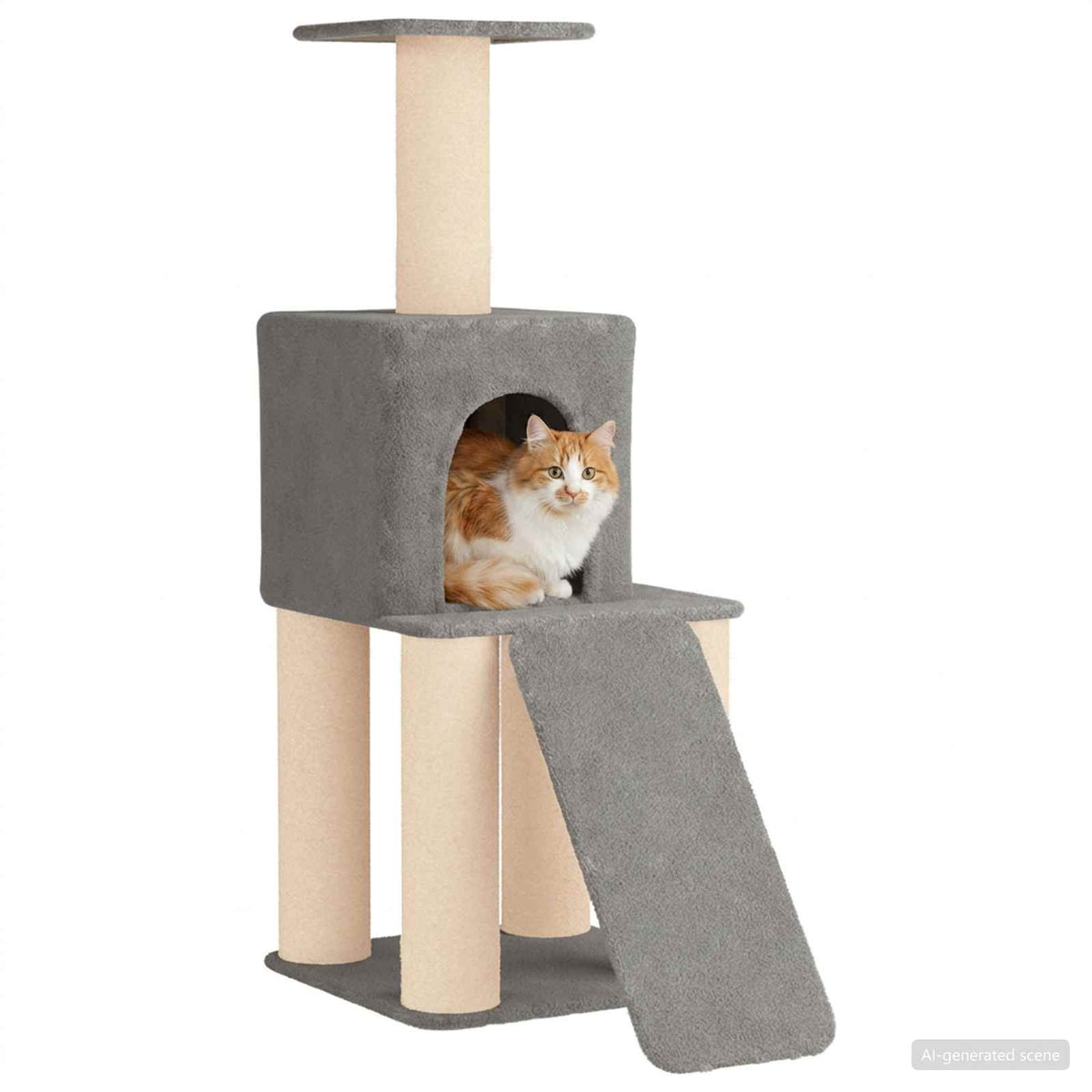 Kattenboom Met Sisal Krabpalen 146 Cm