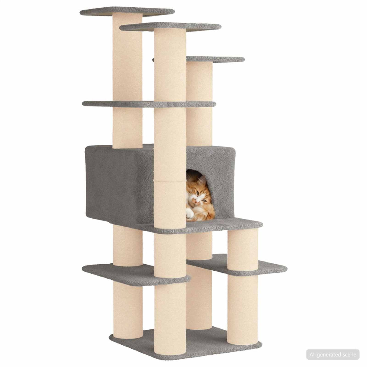 Kattenboom Met Sisal Krabpalen 161 Cm