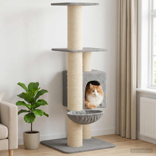 Kattenboom Met Sisal Krabpalen 137 Cm
