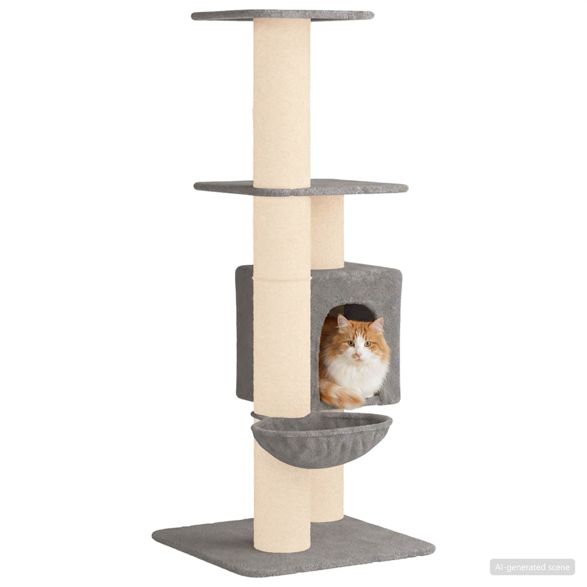 Kattenboom Met Sisal Krabpalen 137 Cm