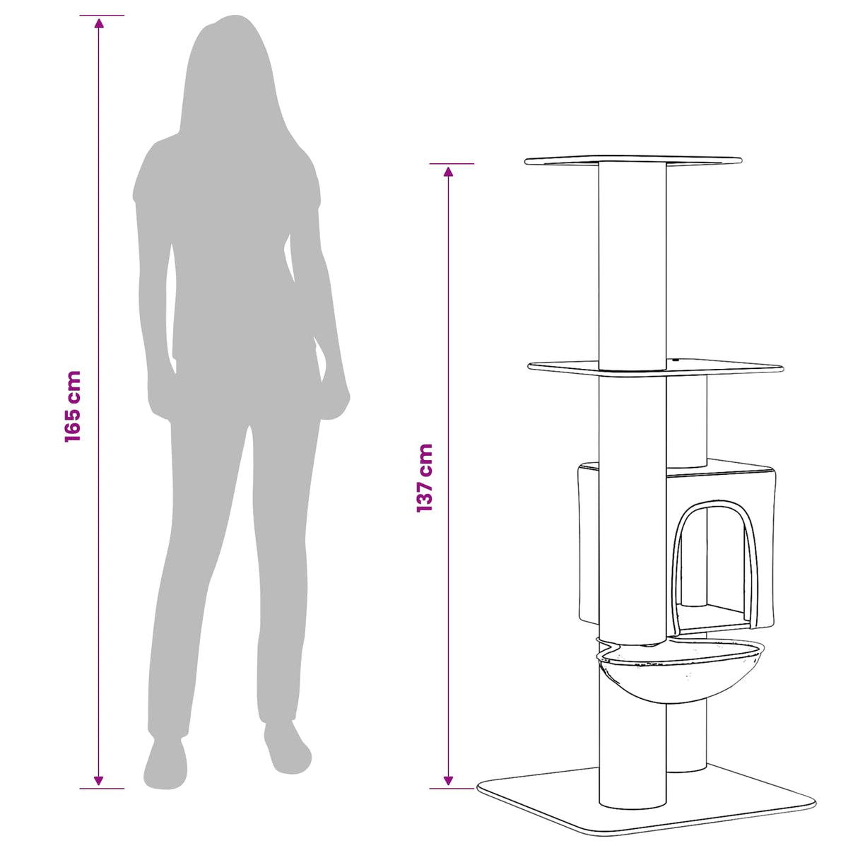 Kattenboom Met Sisal Krabpalen 137 Cm