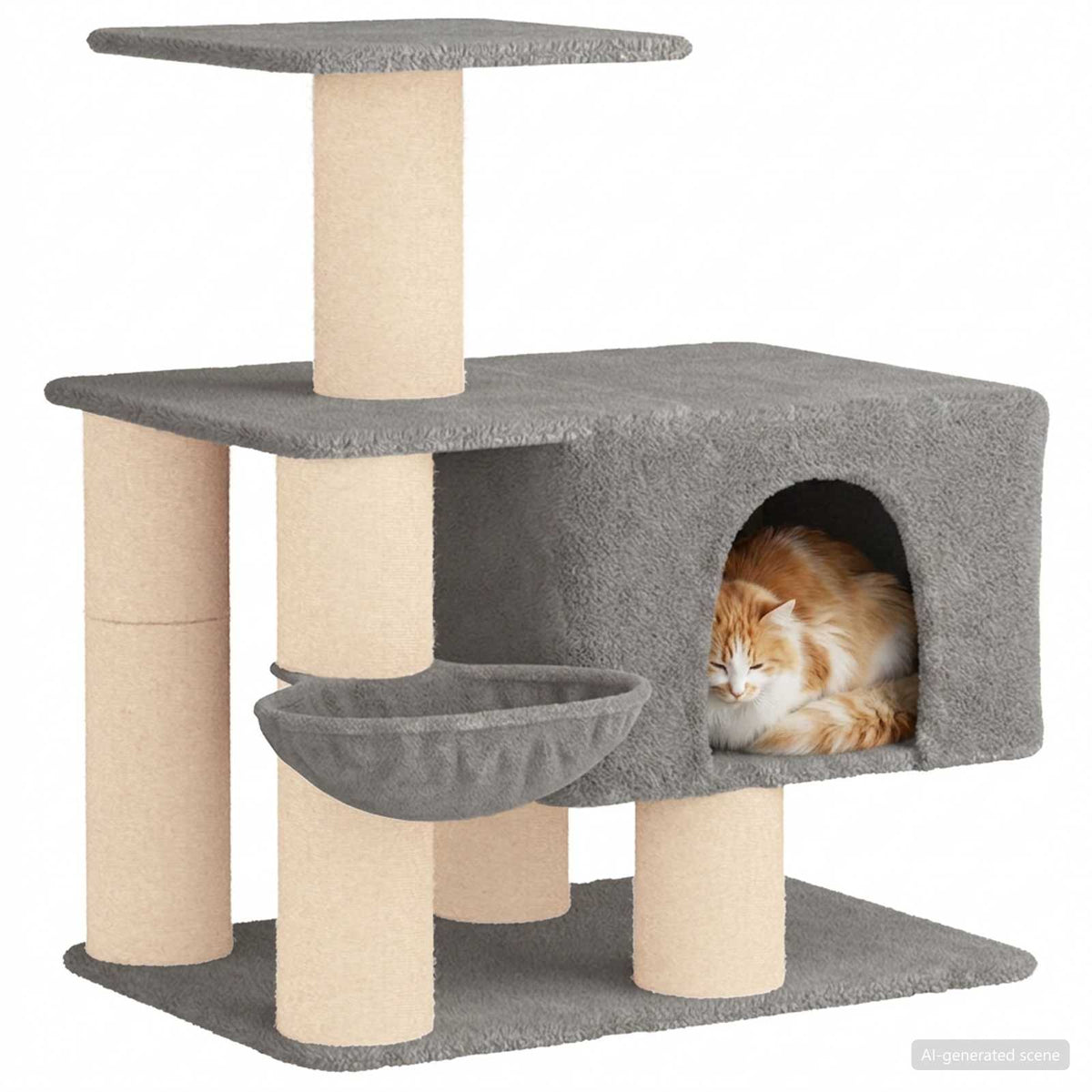 Kattenboom Met Sisal Krabpalen 96 Cm