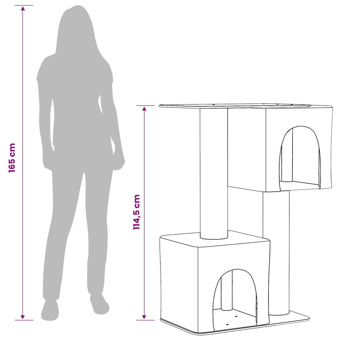 Kattenboom Met Sisal Krabpalen 114 Cm