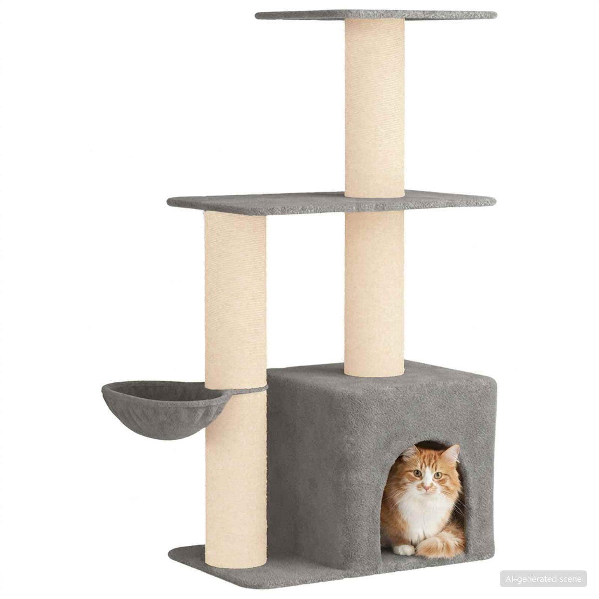 Kattenboom Met Sisal Krabpalen 133 Cm