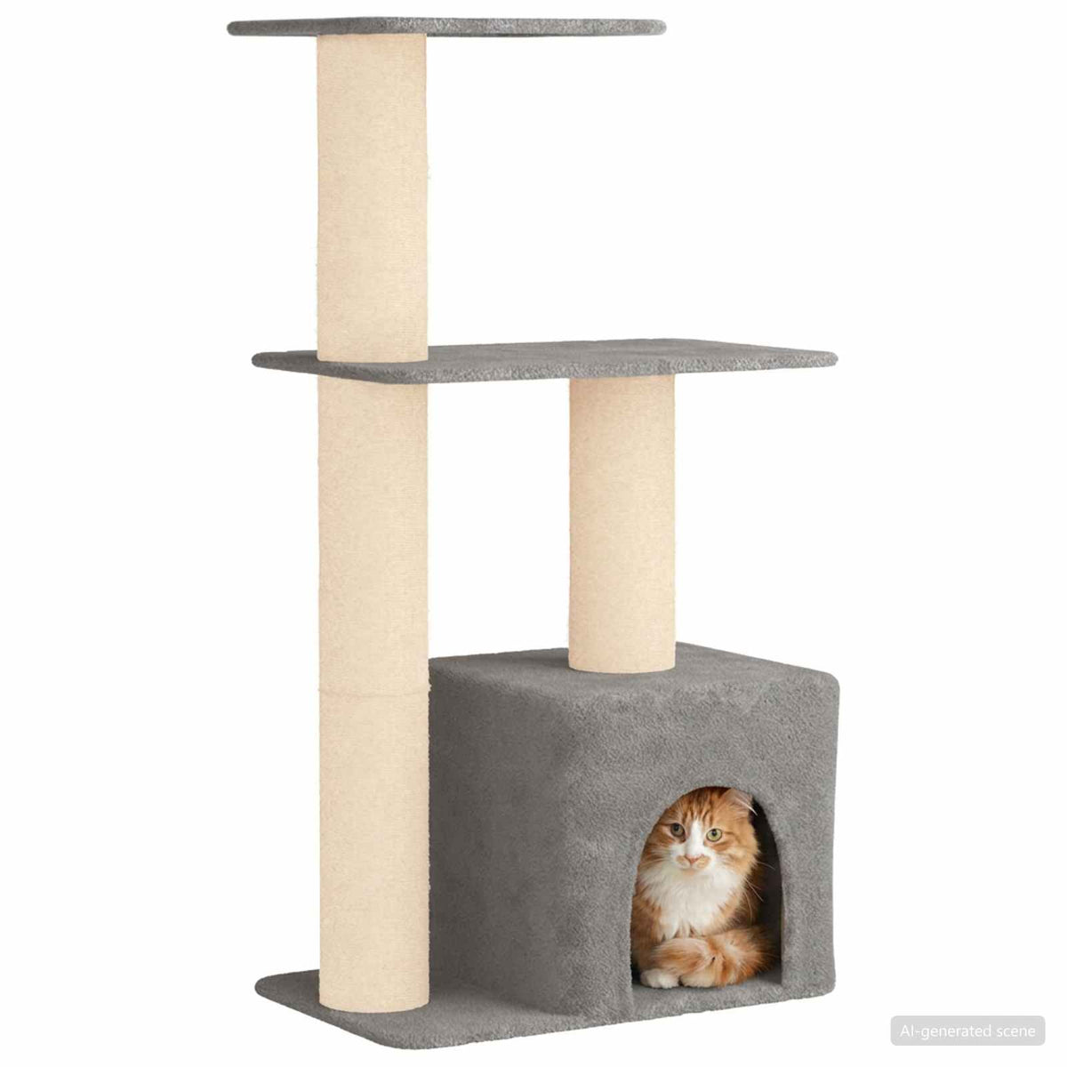 Kattenboom Met Sisal Krabpalen 133 Cm