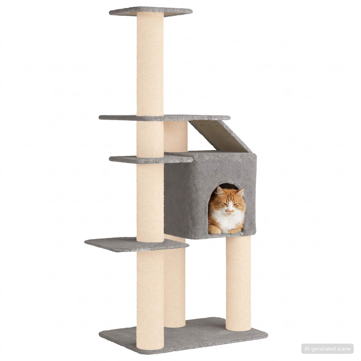 Kattenboom Met Sisal Krabpalen 183 Cm