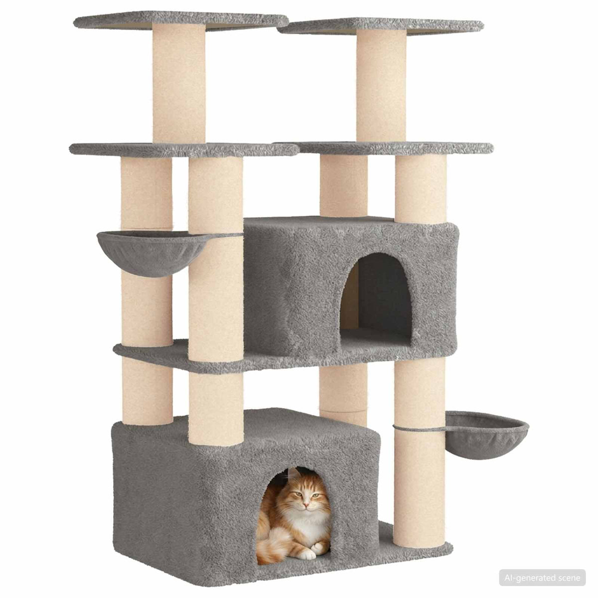 Kattenboom Met Sisal Krabpalen 147 Cm 2 St