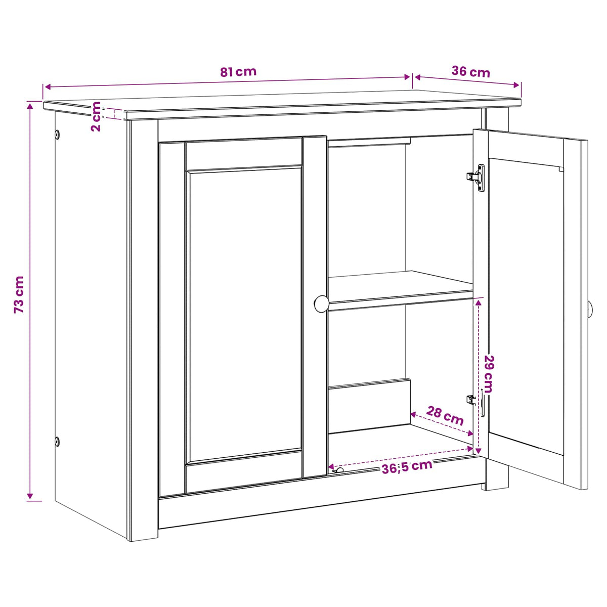 Aquarium Stand Panama 81 X 36 X 73 Cm 250 Kg