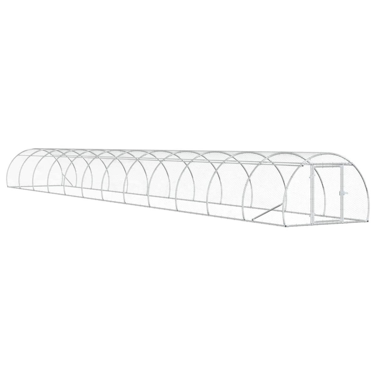 Kippenhok Zilver 1200 X 150 X 100 Cm Gegalvaniseerd Staal