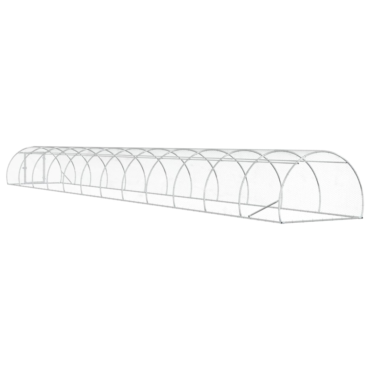Kippenhok Zilver 1200 X 150 X 100 Cm Gegalvaniseerd Staal