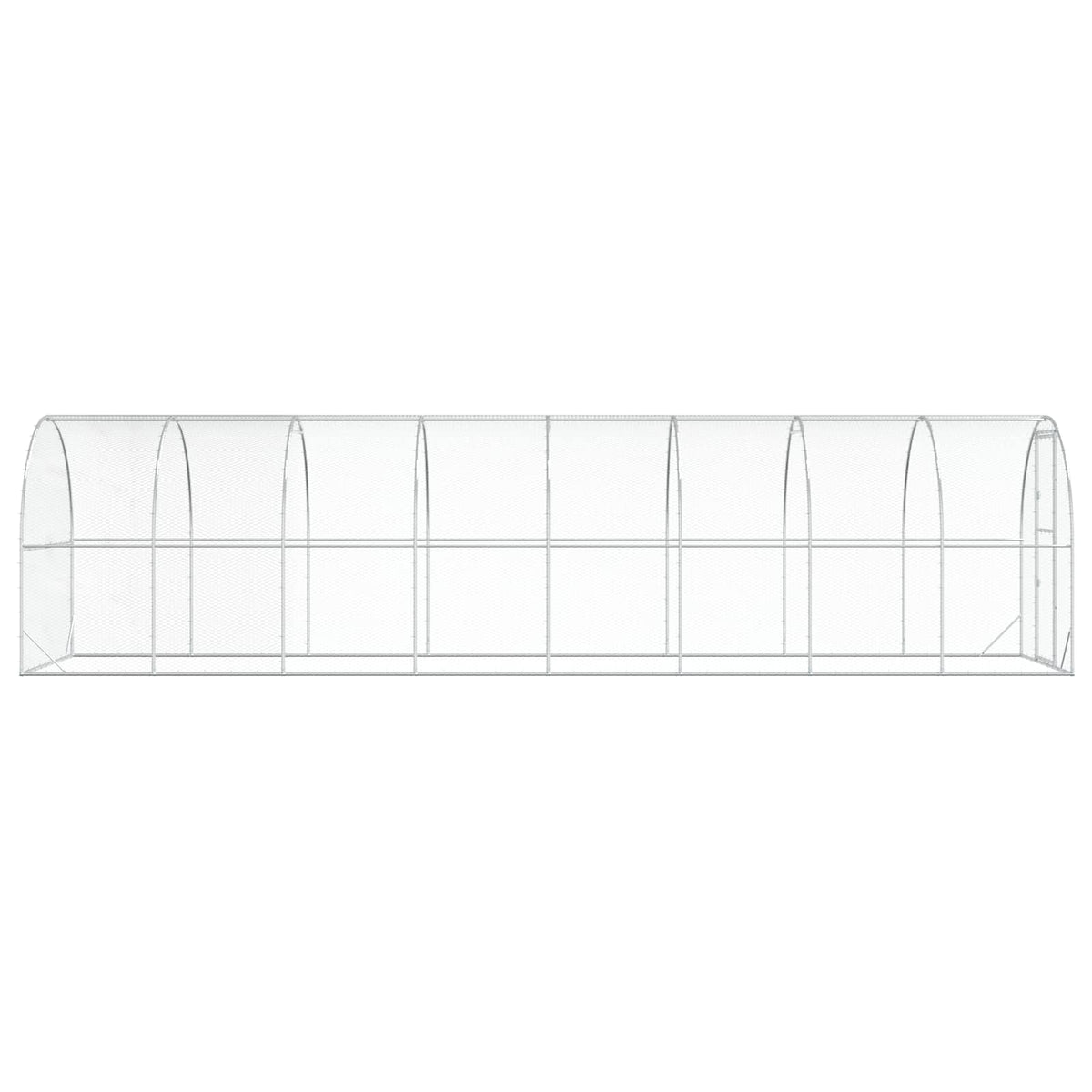 Kippenhok Zilver 800 X 200 X 200 Cm Gegalvaniseerd Staal
