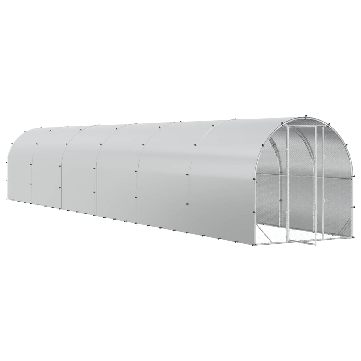 Kippenhok Zilver 1200 X 200 X 200 Cm Gegalvaniseerd Staal