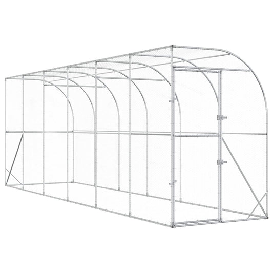 Kippenhok Tegen De Muur Zilver 600 X 150 X 215 Cm